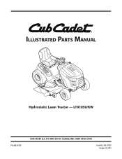 Cub Cadet LTX 1050 KW Lawn Tractor Parts Manual