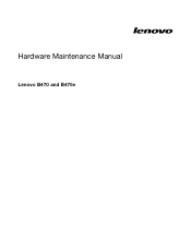 Lenovo B470e Laptop Lenovo B470/B470e Hardware Maintenance Manual