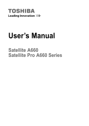 Toshiba Satellite A660 PSAW6C-00V005 Users Manual Canada; English