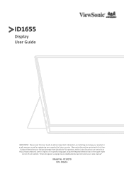 ViewSonic ID1655 - ViewBoard Touch Display User Guide