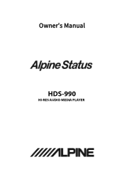 Alpine HDS-990 HDS-990 Owners Manual