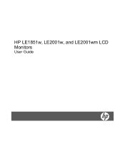 HP LE2001w HP LE1851w, LE2001w, and LE2001wm LCD Monitors