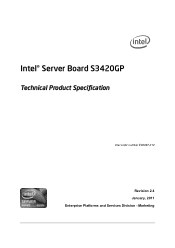 Intel S3420GPLC Product Specification