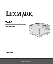 Lexmark T420 Setup Guide (881 KB)