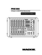 Mackie PPM1008 Owner's Manual (Deutsch)