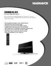 Magnavox 39ME413V Leaflet - English