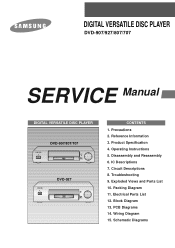 Samsung DVD-707 Service Manual