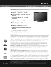 Sony KDL-46V3000 Marketing Specifications