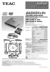 TEAC DW-224S-V DW-224E-V Brochure