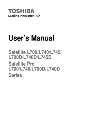 Toshiba Satellite L740D PSK4GC-00G001 Users Manual Canada; English