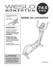 Weslo Momentum 745 Elliptical Canadian French Manual