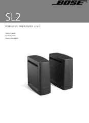 Bose Lifestyle 38 Series IV SL2 wireless surround link - Owner's guide