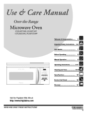 Frigidaire PLMVZ169HC User Manual