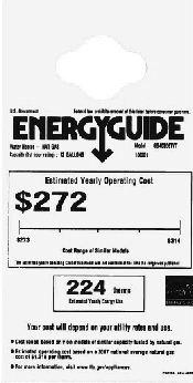 GE GG40S06TVT Energy Guide
