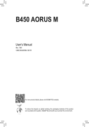Gigabyte B450 AORUS M Users Manual