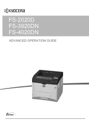 Kyocera ECOSYS FS-4020DN FS-2020D/3920DN/4020DN Operation Guide (Advanced)