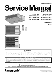 Panasonic CS-E18SD3UAW service manual