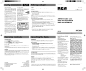 RCA RP7664 RP7664 Product Manual
