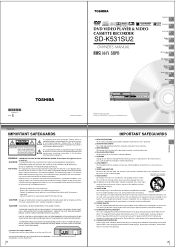 Toshiba SD-K531SU2 Owners Manual
