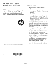 HP MSA 1040 HP MSA Drive Replacement Instructions (759128-001, March 2014)
