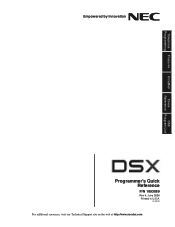 NEC DSX40 Programming Guide
