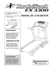 NordicTrack Ex 3300 Treadmill French Manual