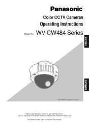 Panasonic WVCW484 WVCW484 User Guide