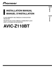 Pioneer AVIC-Z110BT Installation Manual
