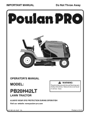 Poulan PB20H42LT User Manual