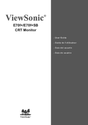 ViewSonic E70F User Guide