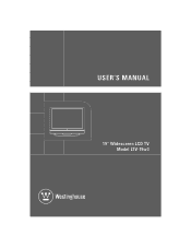 Westinghouse LTV-19W3 User Manual