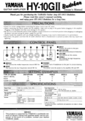 Yamaha HY-10GII Owner's Manual (image)