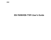 Epson BrightLink EB-760Wi Users Guide