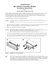 HP Surestore Disk Array FC60 A5278A Controller Module Installation Instructions