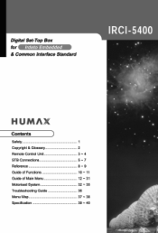 Humax IRCI-5400 User Manual
