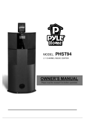 Pyle PHST94IPCW PHST94IPBK Manual 1