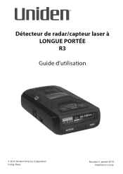 Uniden A1-R3 French Owner Manual