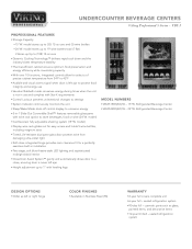 Viking VBUI Two-Page Specifications Sheet