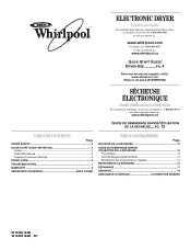 Whirlpool WED9051YW Owners Manual