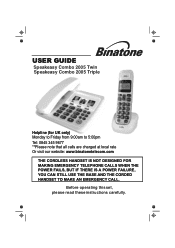 Binatone Speakeasy Combo 2005 User Guide