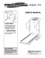 ProForm 485 Pi Treadmill Canadian English Manual