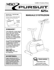 Weslo Pursuit 625s Italian Manual