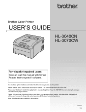 Brother International HL-3040CN Users Manual - English