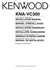 Kenwood KNA-VC300 Installation Manual