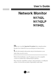 LG N1742LP-BF Owner's Manual
