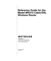 Netgear MR314 Reference Guide