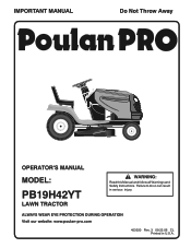 Poulan PB19H42YT User Manual
