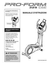 ProForm 325 Cse Elliptical Italian Manual