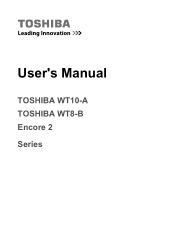 Toshiba Encore 2 PDW0AC Users Manual Canada; English