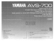 Yamaha AVS-700 AVS-700 OWNERS MANUAL